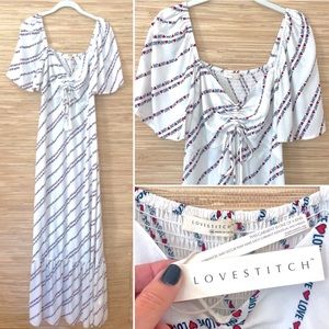Lovestitch LOVE ❤️ Print Maxi Dress